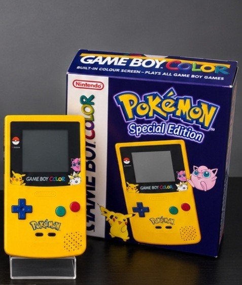 Nintendo Game Boy Color Pokémon Edition + doos repro, Ophalen of Verzenden, Game Boy Color
