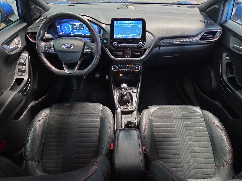 Ford Puma 1.0 EcoBoost Hybrid ST-Line X First Edition 6 maan, Auto's, Voorwielaandrijving, Met garantie (alle), Blauw, Leder en Stof