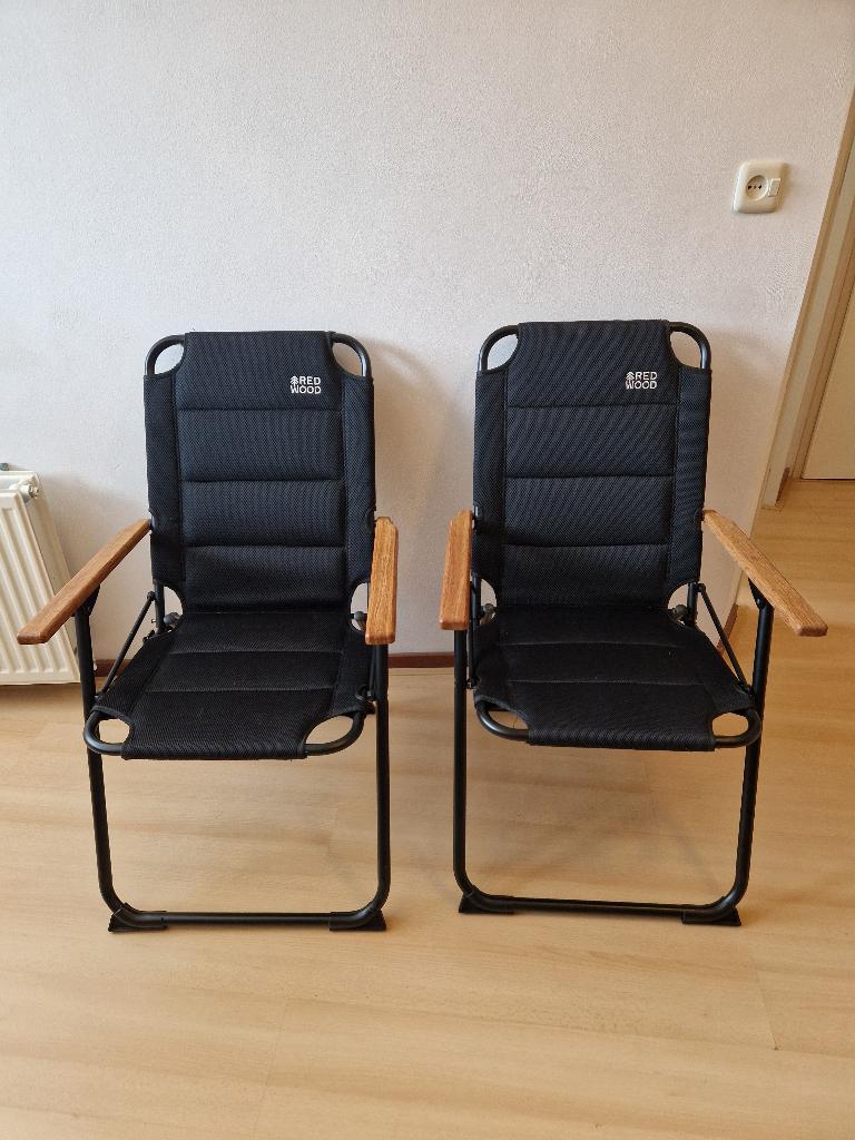 2 Redwood  Bronte Bamboe vouw stoelen ze zijn als nieuw, Caravans en Kamperen, Kampeermeubelen, Ophalen, Zo goed als nieuw, Campingstoel