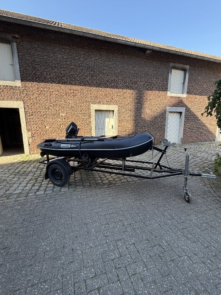 Rubberboot 3.4 meter + 9.9pk suzuki + trailer, Watersport en Boten, Rubberboten, Aluminium, 10 pk, 25 cm, Ophalen of Verzenden
