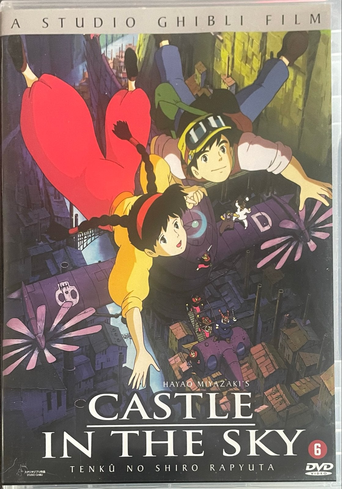 DVD Castle In The Sky Hayao Miyazaki Studio Ghibli Nederland, Cd's en Dvd's, Animatie, Anime (Japans), Nederlands, Breedbeeld