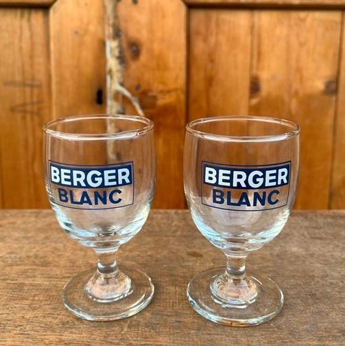 Berger Blanc pastis glas anise Frankrijk origineel SET PRIJS, Ophalen of Verzenden