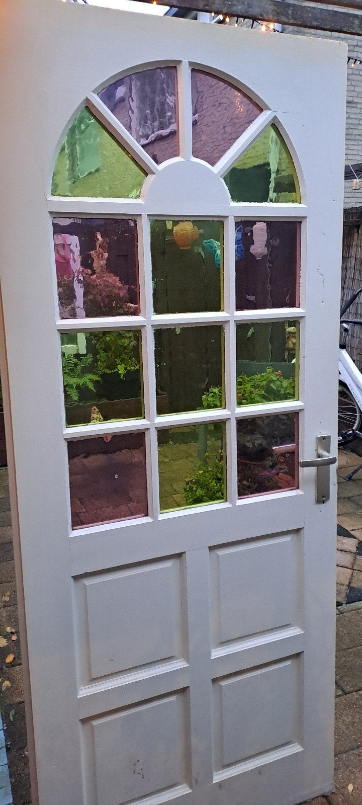 leuke binnendeur met glas-in-lood effect (zonder besla, Ophalen, Gebruikt, Binnendeur, Glas