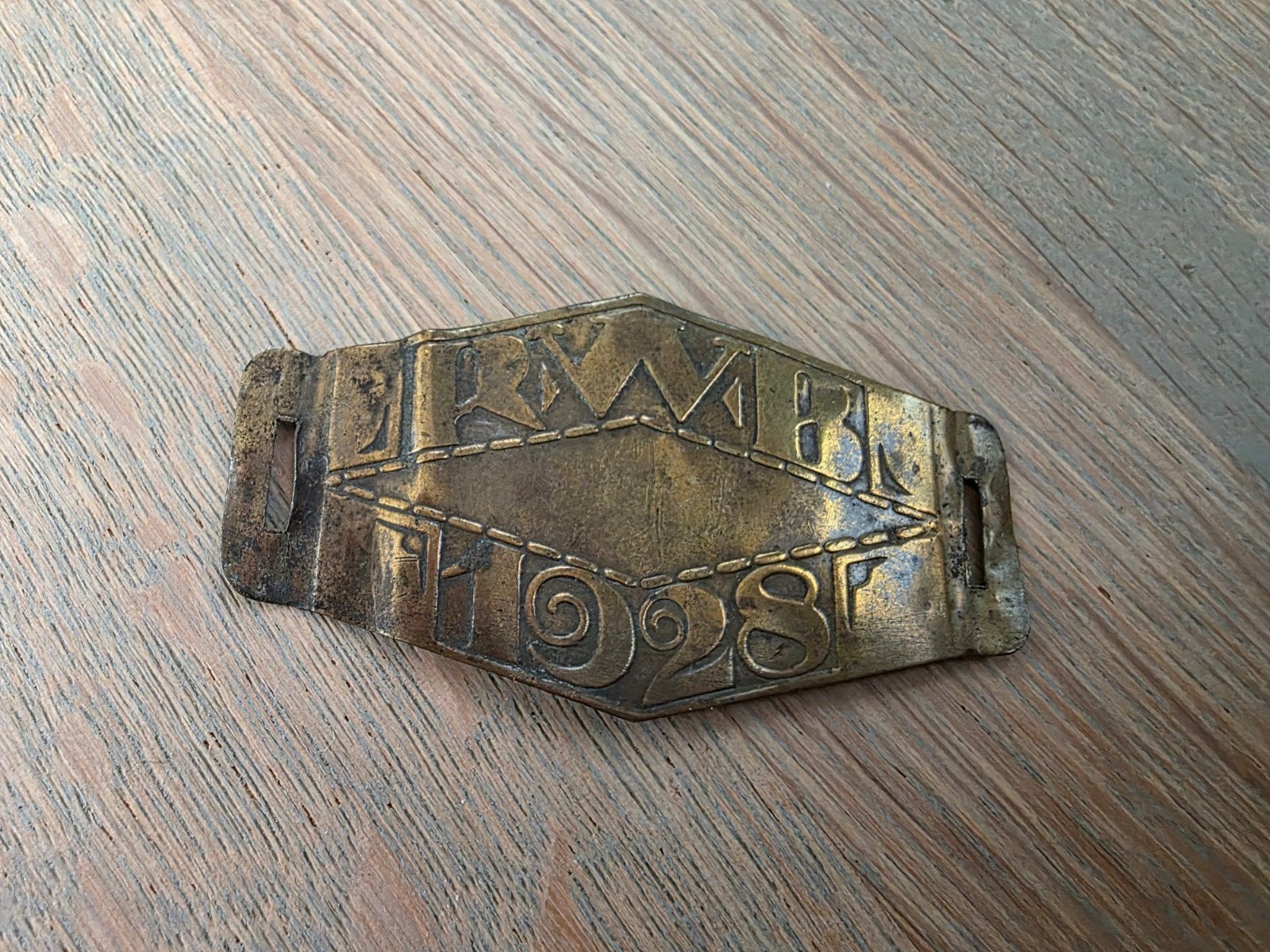 Rijwielbelasting plaatje 1928, Verzamelen, Ophalen of Verzenden, Gebruikt