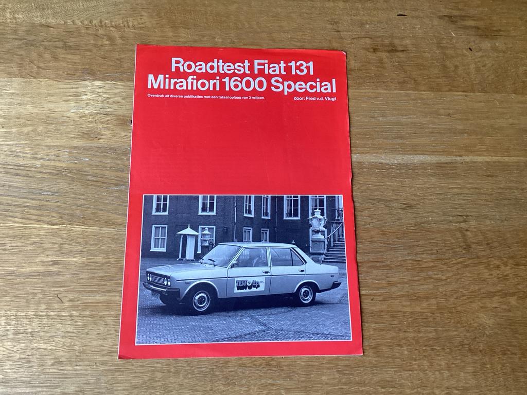 Roadtest Fiat 131 Mirafiori 1600 Special, Ophalen of Verzenden, Gelezen, Overige merken