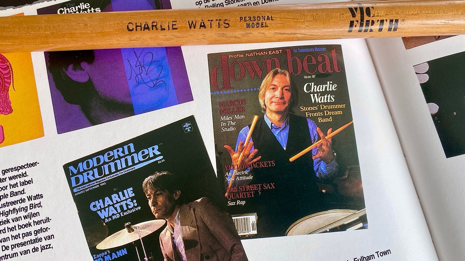 Unieke Charlie Watts drumstok uit Paradiso (26-5-1995), Ophalen of Verzenden, Gebruikt