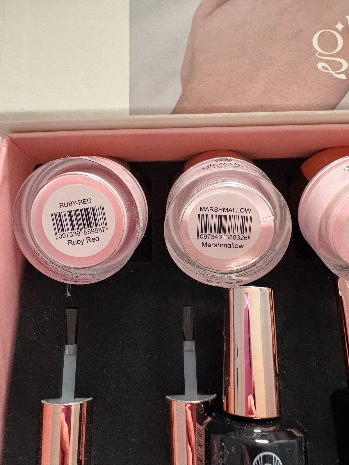 Glowdip Dipping Powder Starter Kit met extra Peel Off Base C, Ophalen of Verzenden, Zo goed als nieuw, Overige typen