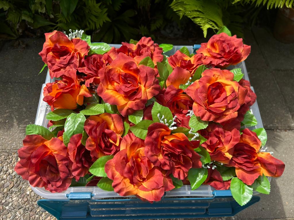 Partij nieuwe kunstbloemen 131 x bloemen handel decoratie, Binnen, Info@rodebeagle.nl, Rode Beagle kunstbloemen, Nieuw