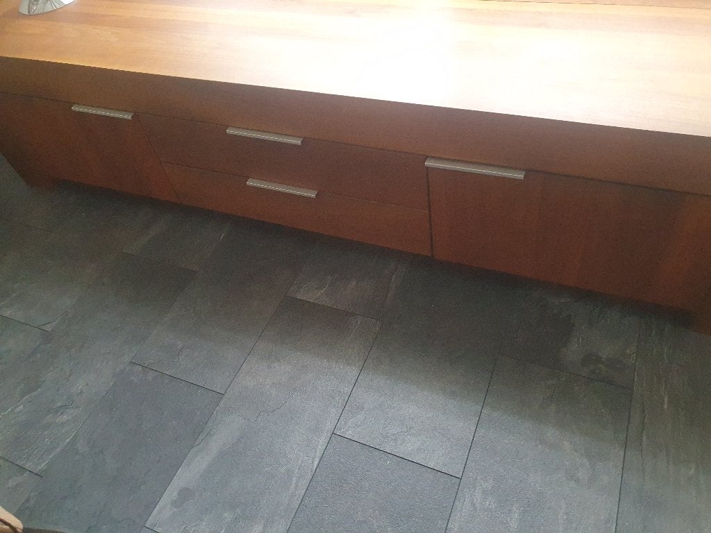Goossens Timber notenhout dressoir + tv meubel, Ophalen of Verzenden, Zo goed als nieuw, 200 cm of meer, Minder dan 100 cm