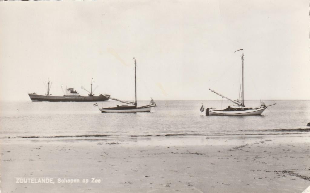 ZOUTELANDE Schepen op Zee, Verzenden, 1960 tot 1980, Ongelopen, Zeeland