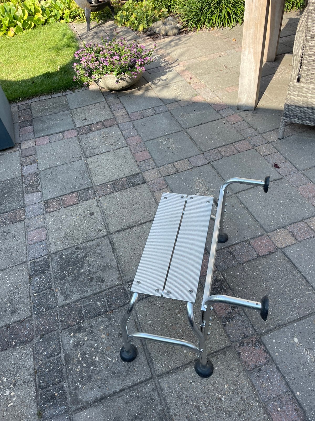 Aluminium opstapje caravan inklapbaar, Ophalen of Verzenden, Zo goed als nieuw