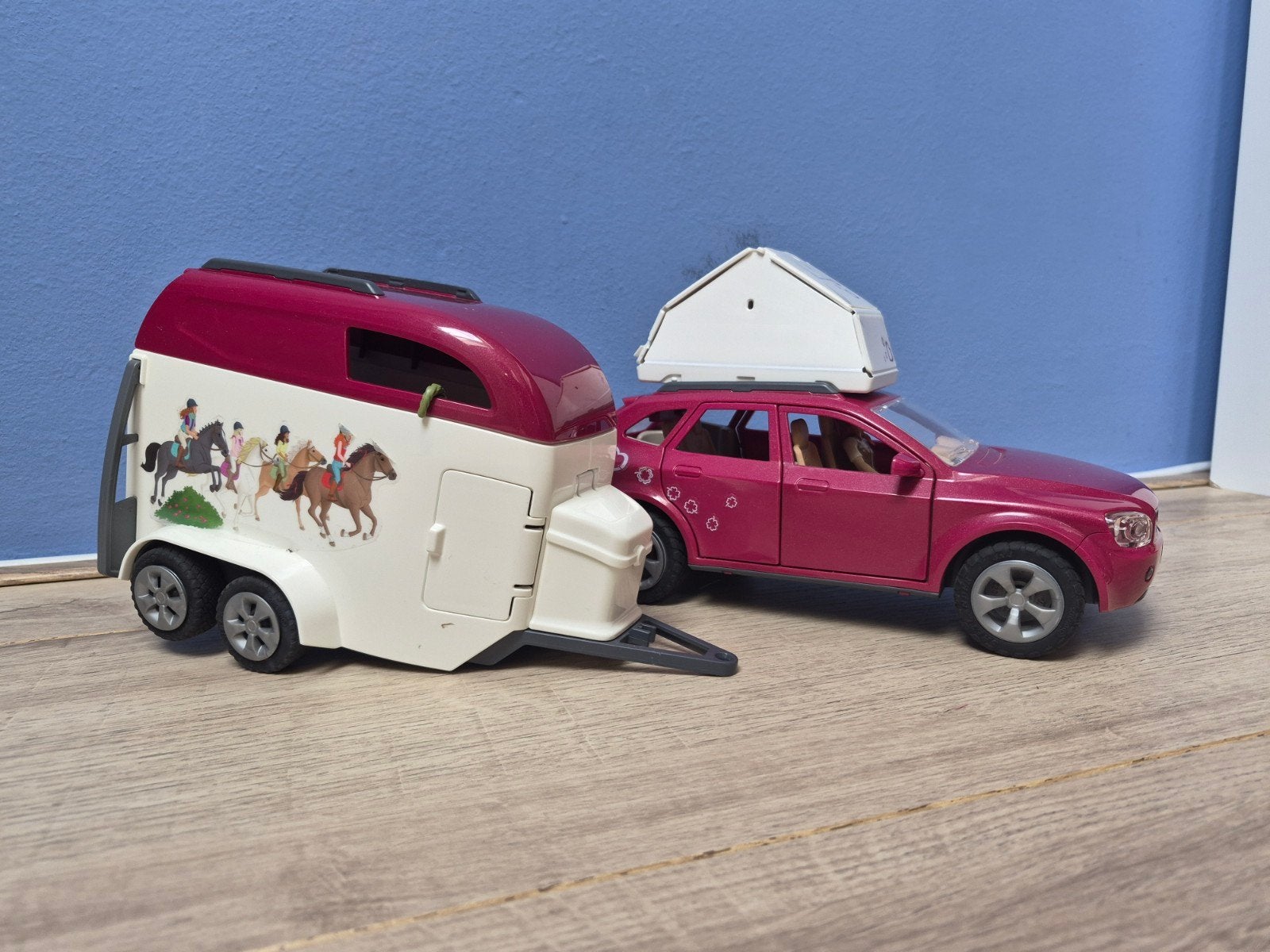 Schleich auto met trailer, Ophalen of Verzenden, Zo goed als nieuw, Jongen of Meisje