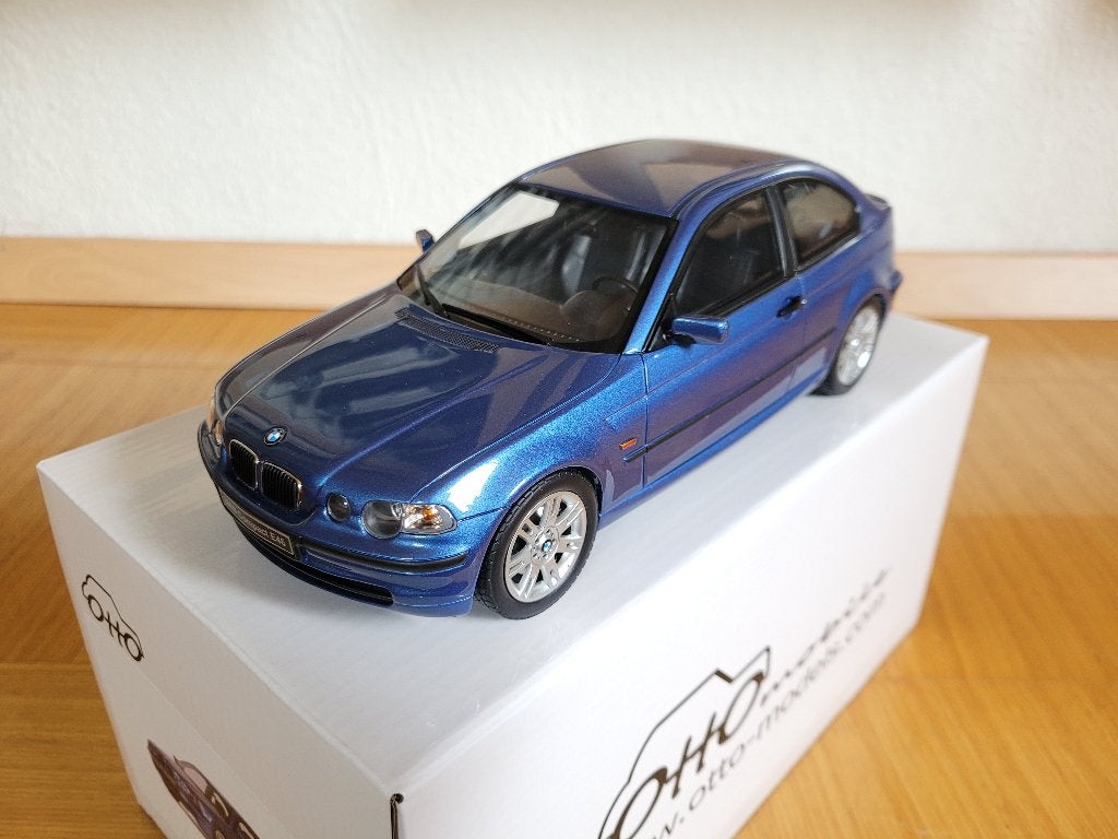 1:18 BMW 318ti E46 Compact OTTOmobile Blue, Verzenden, Zo goed als nieuw, Auto, OttOMobile