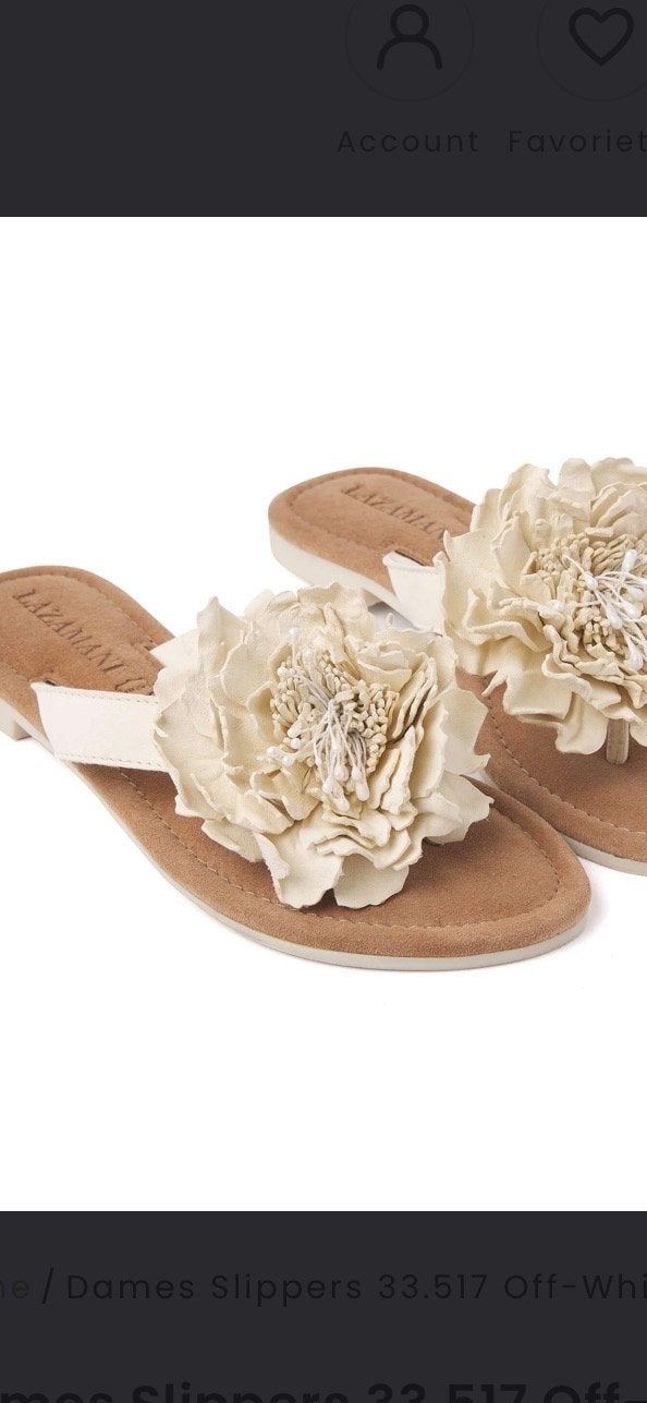 Nieuwe Lazamani slippers maat 42 met bloemdetail, Kleding | Dames, Schoenen, Slippers, Verzenden, Beige, Nieuw