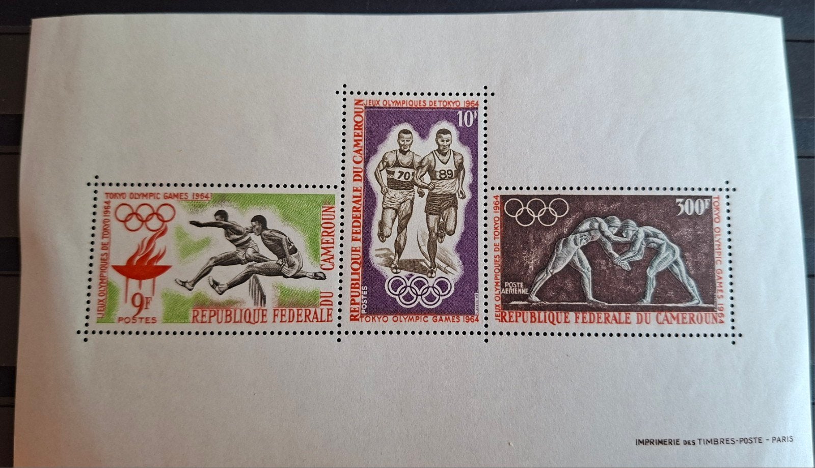 Olympische Spelen 1964 Tokyo. Cameroen Mi blok 2, Verzenden, Sport