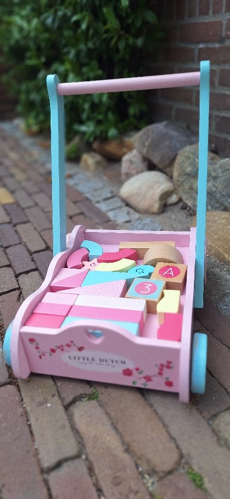Little Dutch Blokkenkar, Kinderen en Baby's, Speelgoed | Houten speelgoed, Ophalen, Gebruikt, Overige typen