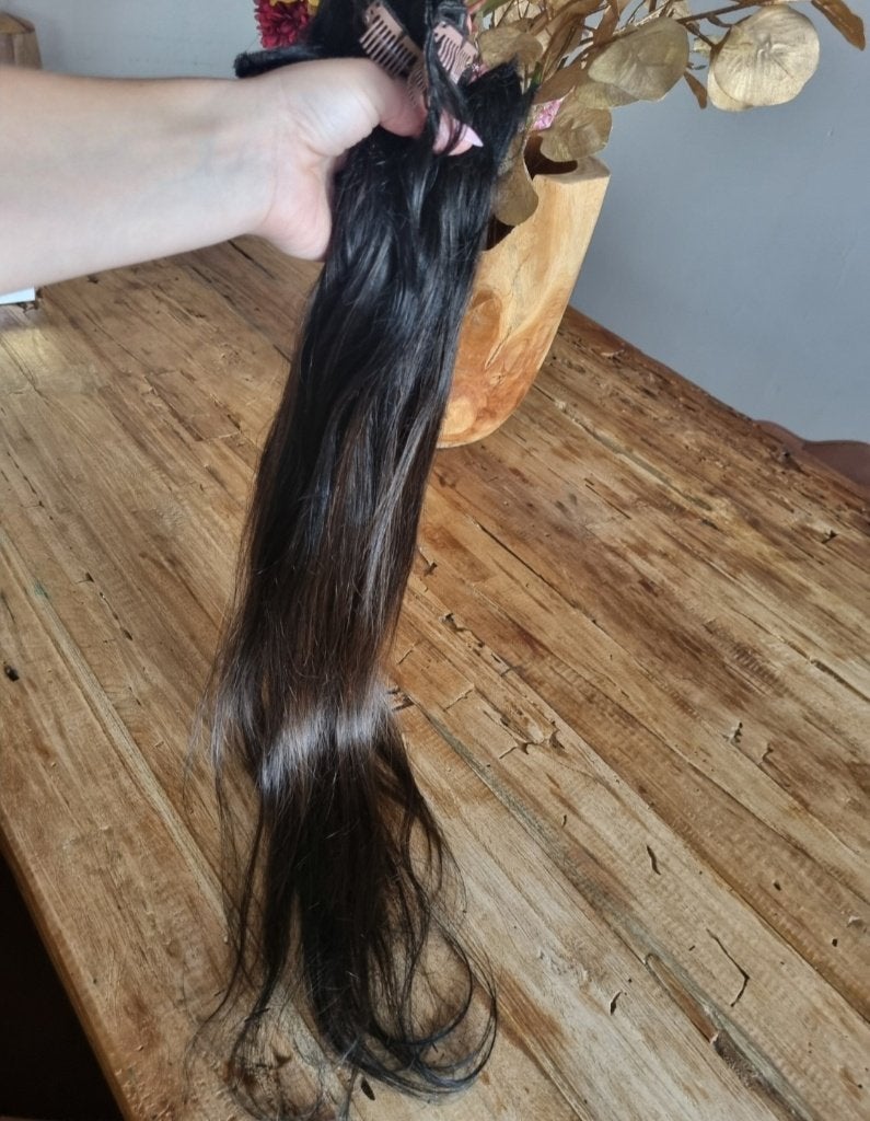 Clip in extensions, Sieraden, Tassen en Uiterlijk, Uiterlijk | Haarverzorging, Ophalen of Verzenden, Zo goed als nieuw, Pruik of Haarverlenging