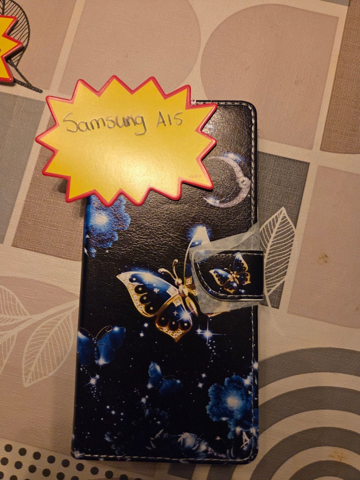 Samsung A15 Hoesje - Vlinder Design Flipcase, Ophalen of Verzenden, Nieuw, Overige modellen, Flipcase