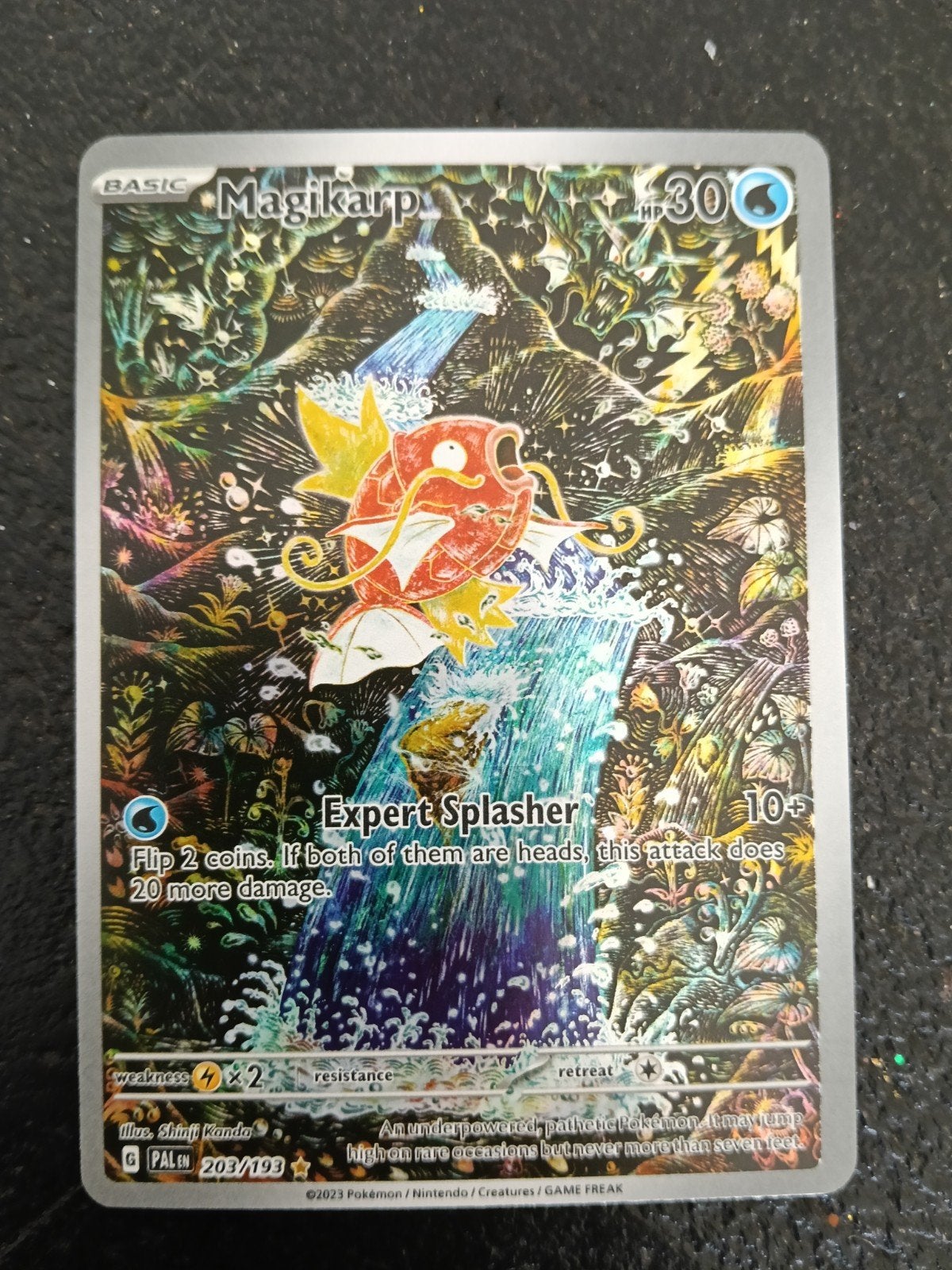 Magikarp 203/193 Paldean Evolved Pokémon Kaart, Ophalen, Zo goed als nieuw, Losse kaart, Foil