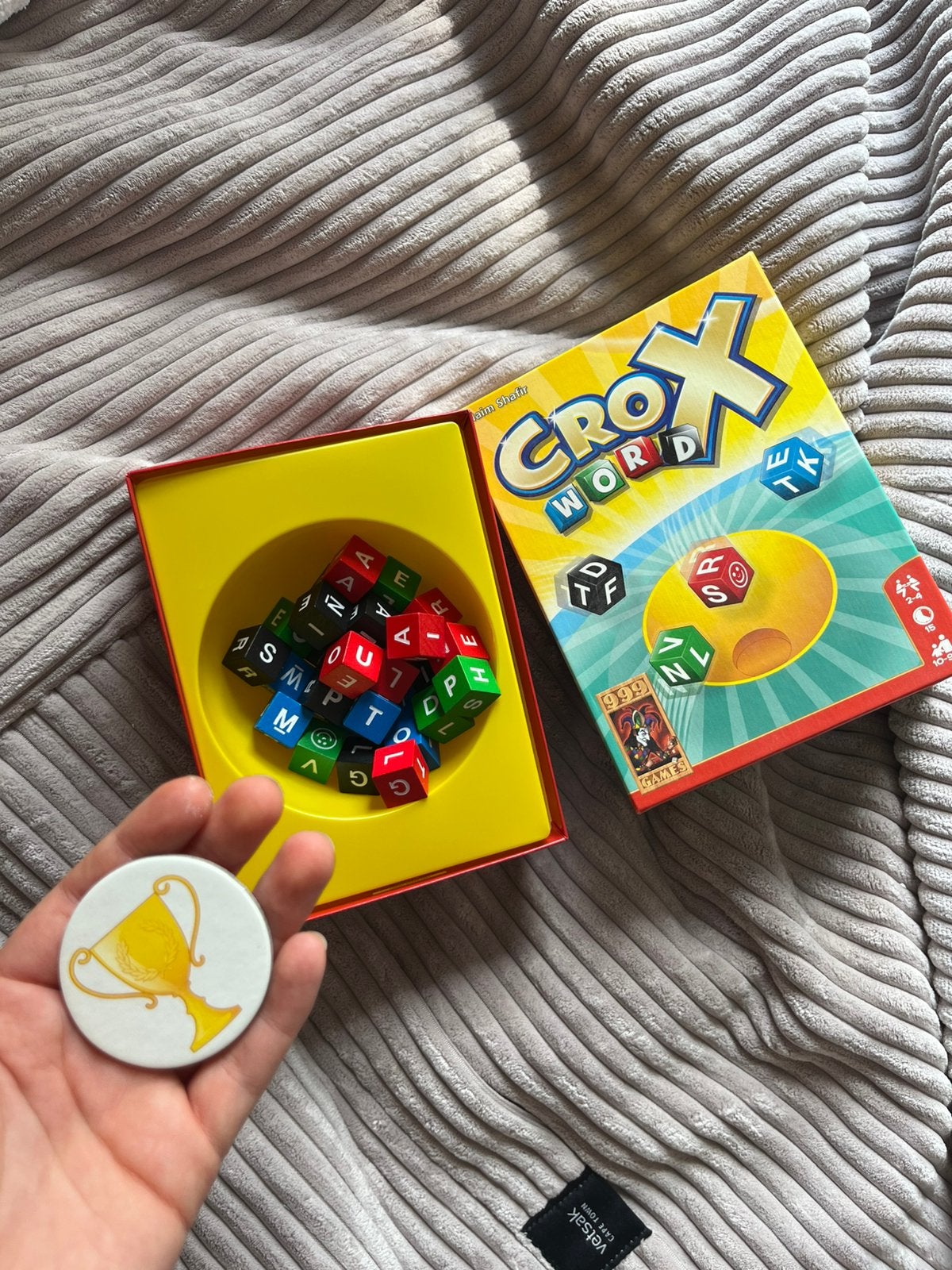 CROX gezelschapsspel - scrabble met dobbelstenen, Ophalen of Verzenden, Zo goed als nieuw