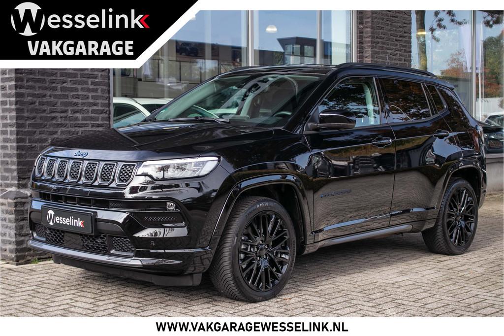 Jeep Compass 4xe 240 Plug-in Hybrid Electric S | Leder | 360, 12 maanden, 4 cilinders, Zwart, Bedrijf