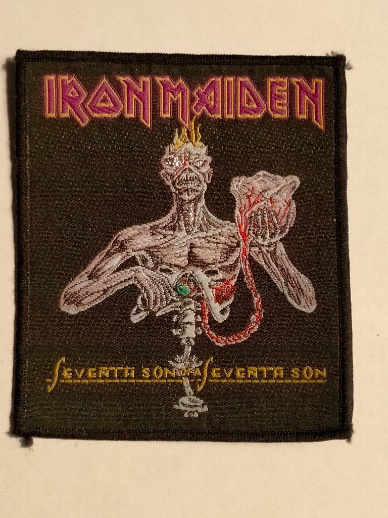 Iron Maiden Seventh Son vintage heavy metal rock patch, Ophalen of Verzenden, Zo goed als nieuw, Kleding