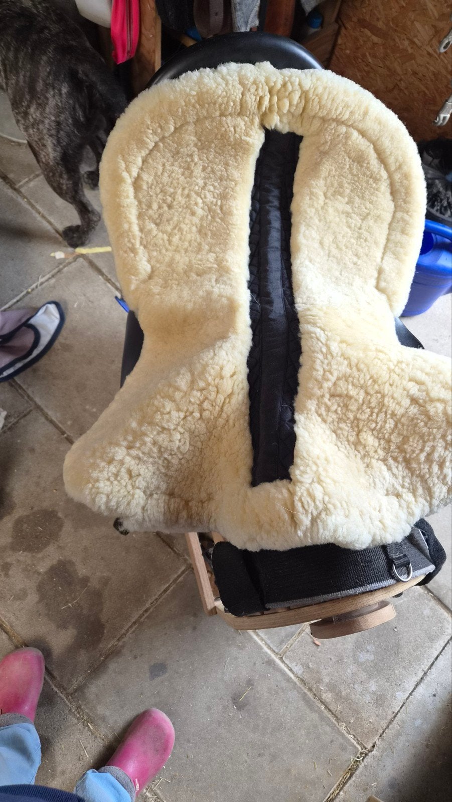 fryso legacy 18 inch en dressuurdekjes schapenvacht onderleg, Ophalen