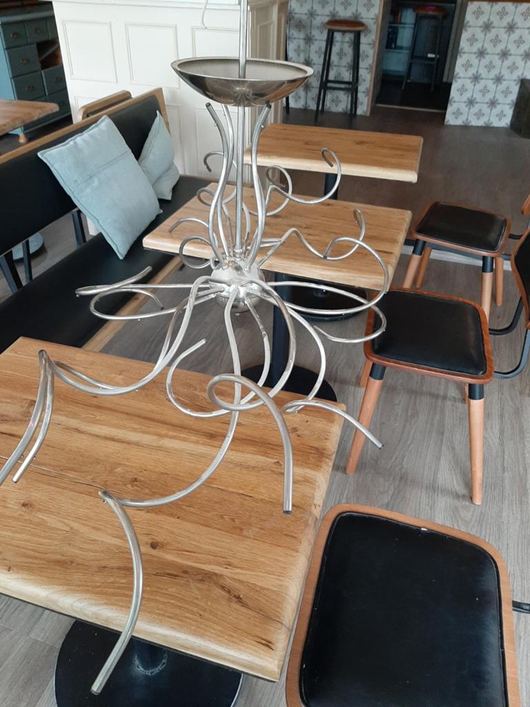 Grote plafondlamp/kroonluchter, Ophalen