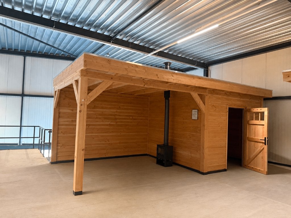 Houten overkapping/veranda – Douglashout – moderne tuinkamer, Tuin en Terras, Tuinhuizen, Ophalen, 200 tot 400 cm, Tuinhuis, 250 tot 500 cm