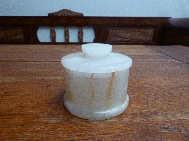 een vintage onyx deksel doosje, Ophalen of Verzenden