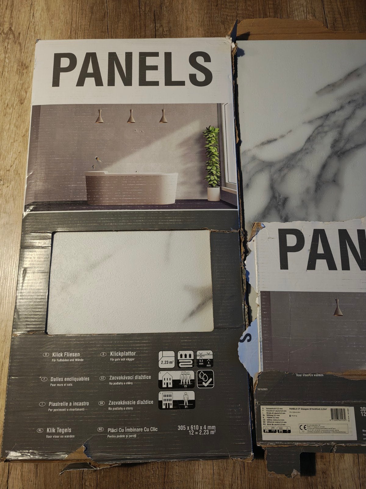Nieuwe marmerlook wandpanelen - 2,23 m², Doe-het-zelf en Verbouw, Ophalen, Nieuw, Overige materialen, Wandtegels