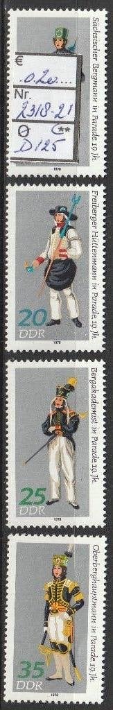 DDR Uniformen Mijnbouw Michel 2318-21 Nr.D125p, Verzenden, DDR, Postfris