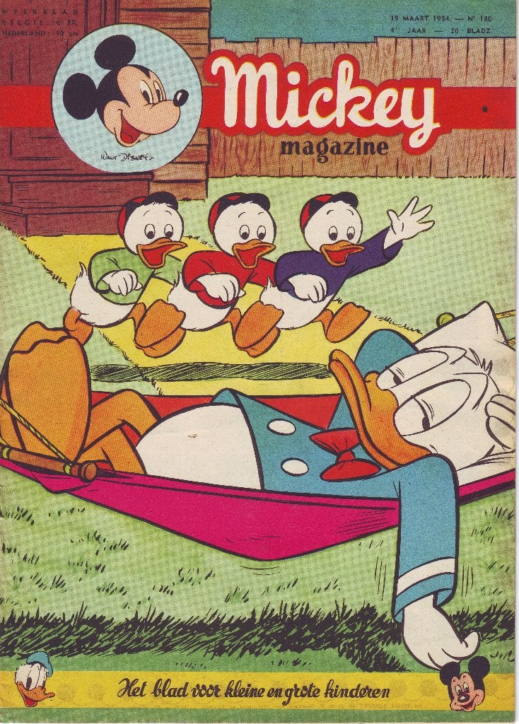 1952-1954 Mickey Magazines Nederlandstalig bijna nieuwstaat, Eén comic, Verzenden, Zo goed als nieuw, Amerika