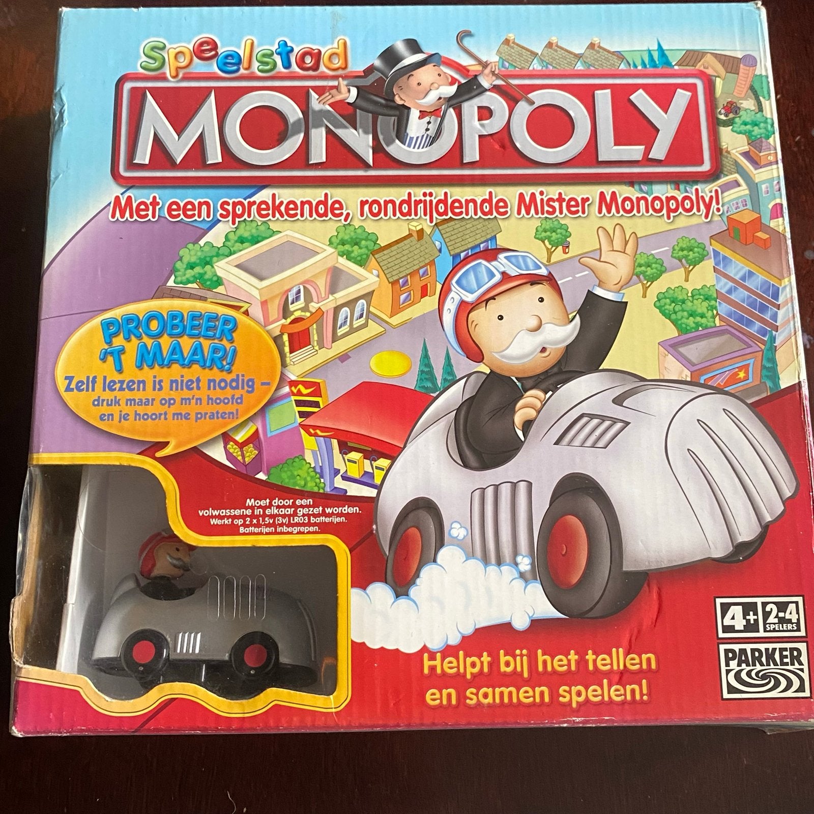 Monopoly Speelstad - Met sprekende Mister Monopoly!, Drie of vier spelers, Ophalen of Verzenden, Gebruikt