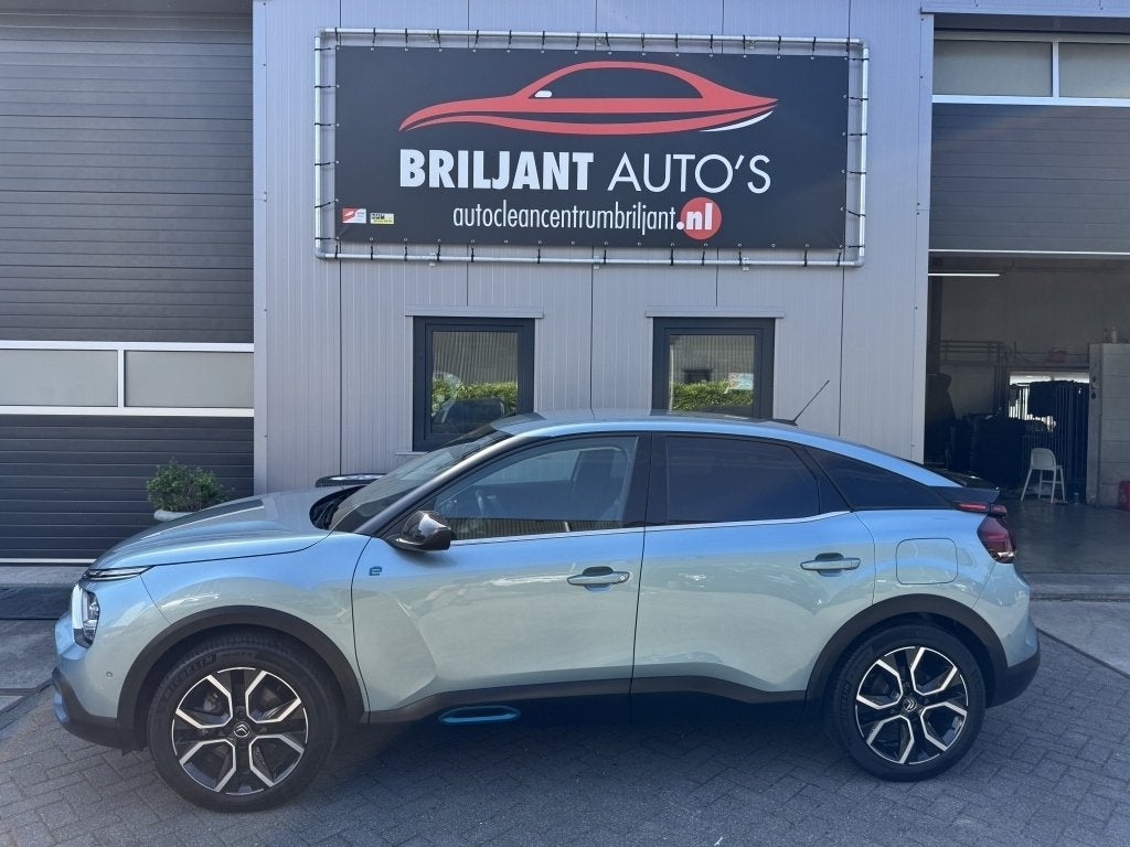 Citroën Ë-C4 Shine 50 kWh (bj 2020, automaat), Auto's, Gebruikt, Blauw, Geïmporteerd, Automatische klimaatregeling