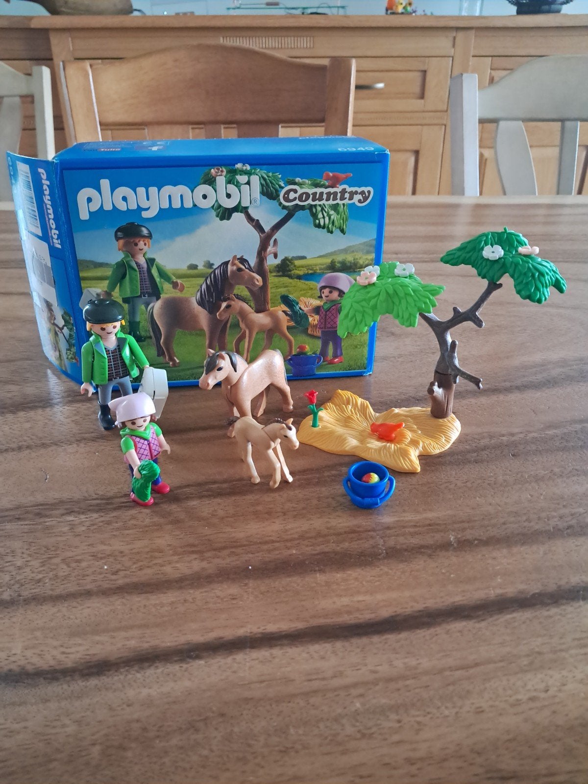 Playmobil Country set met paarden en figuren in doosje, Gebruikt, Complete set, Ophalen of Verzenden, Country