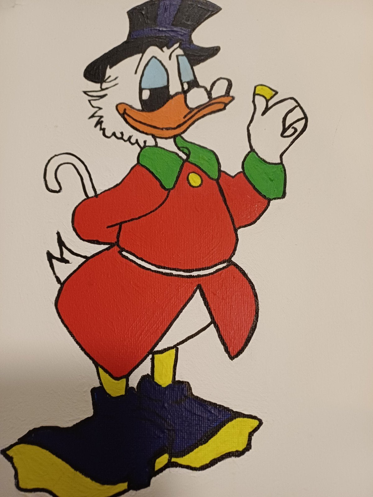Set van 3 Disney schilderijen: Donald Duck en Dagobert Duck, Ophalen of Verzenden, Portret of Personen