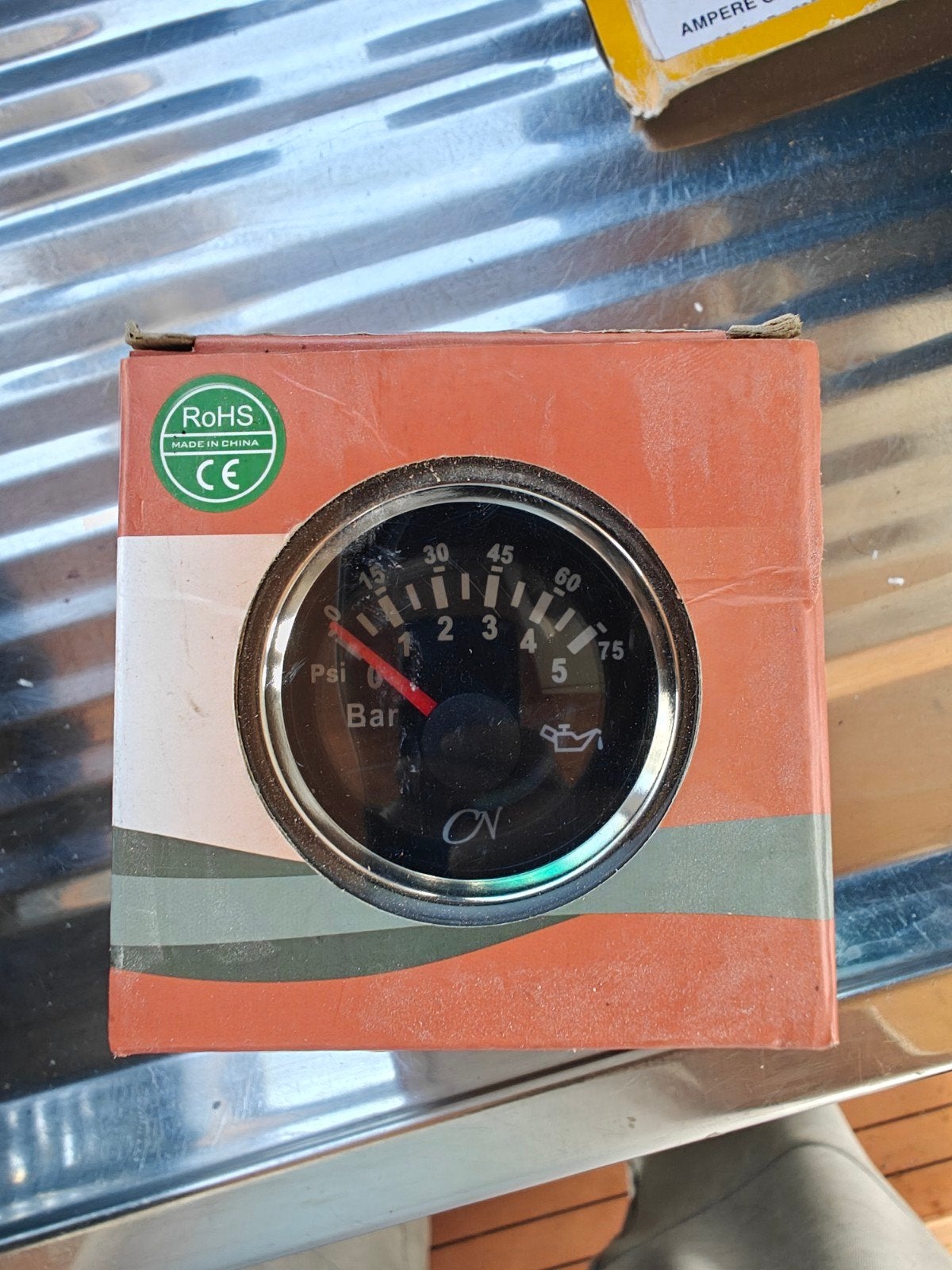 Combi Noord Oliedrukmeter 0-5 Bar Zwart/Chroom, Watersport en Boten, Ophalen of Verzenden, Nieuw, Motor en Techniek