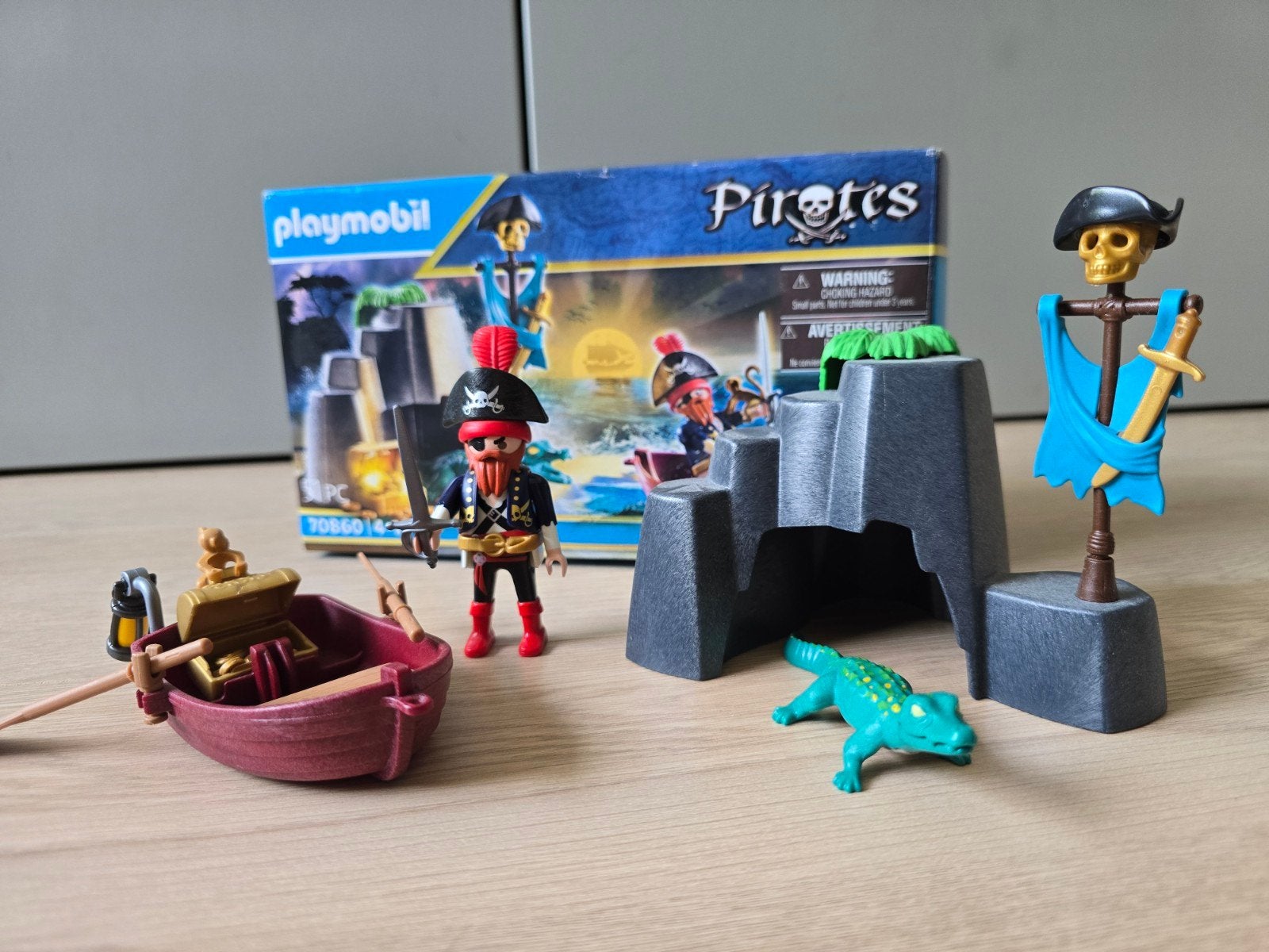 Playmobil Pirates 70860 met boot en krokodil, Kinderen en Baby's, Speelgoed | Playmobil, Zo goed als nieuw, Ophalen