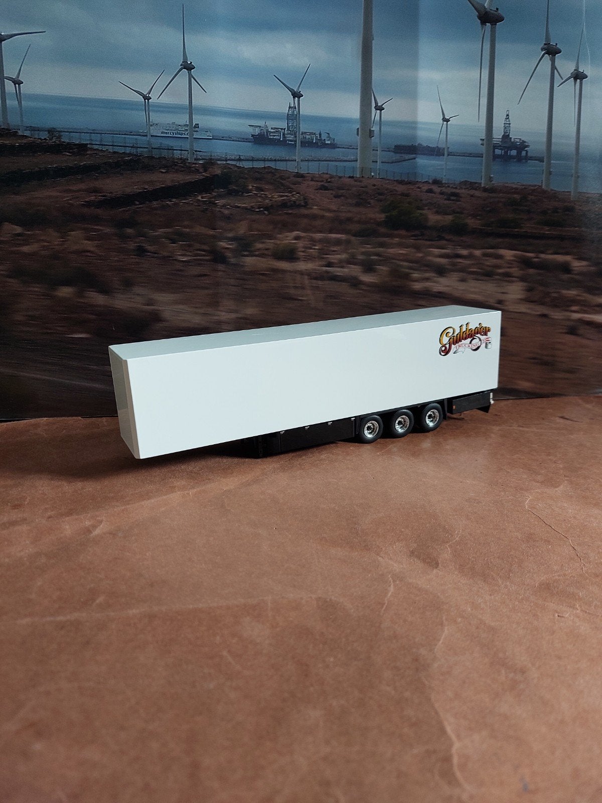 Tekno 3-assige Gesloten oplegger van Guldager., Ophalen of Verzenden, Zo goed als nieuw, Bus of Vrachtwagen, Tekno