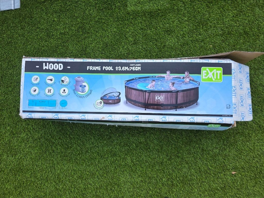 Exit Toys Buitenzwembad 3,60 m incl. pomp, Tuin en Terras, Zwembaden, Ophalen, Gebruikt, Minder dan 80 cm, Rond