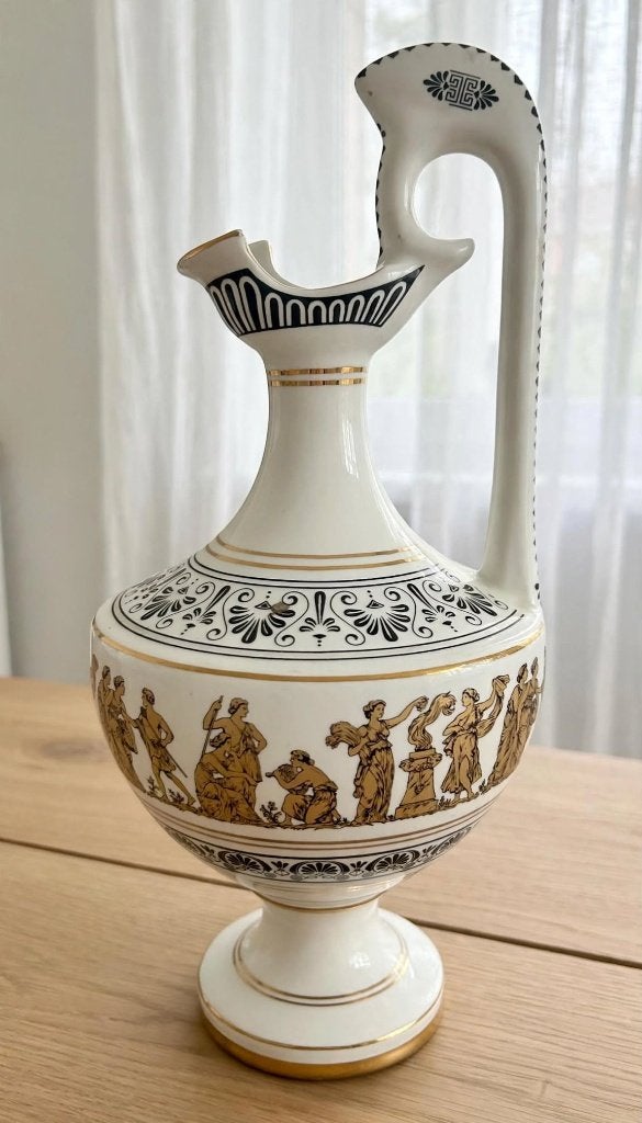 Vintage Grieks porseleinen kannetje - circa 1960, Antiek en Kunst, Ophalen of Verzenden