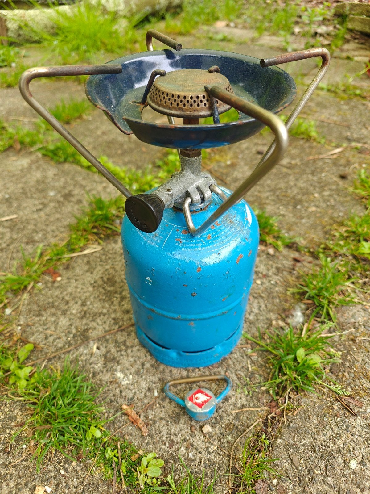 Vintage gasfles met brander, Ophalen of Verzenden
