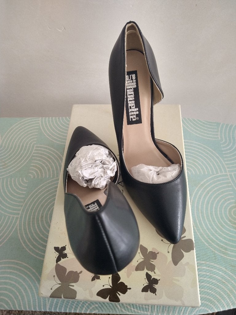 Mooie zwarte hoge hakken van Pleaser/Silhouette Maat 39, Pumps, Verzenden, Zwart, Nieuw