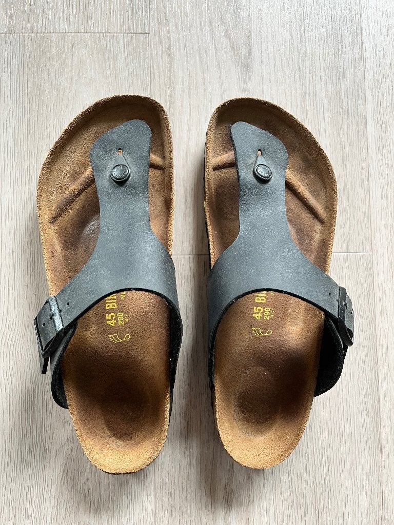 Birkenstock sandalen heren, Zwart, Zo goed als nieuw, Birkenstock, Ophalen