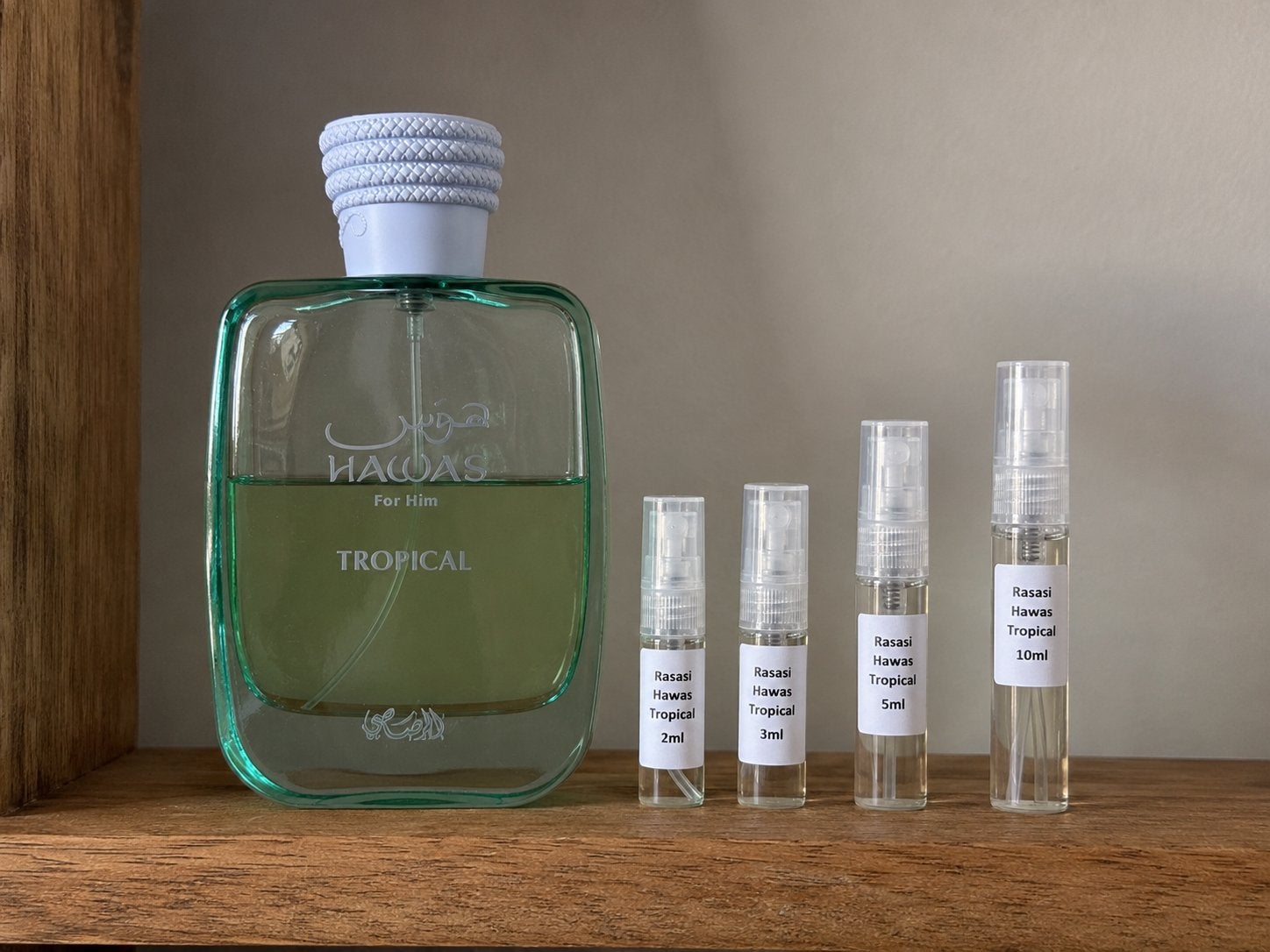 Rasasi - Hawas Tropical samples 1, 2 & 5ml, Ophalen of Verzenden, Zo goed als nieuw