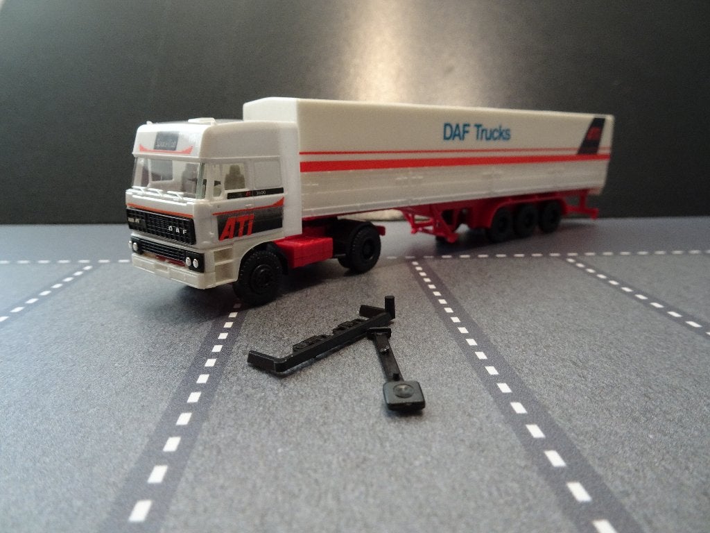 802 herpa daf 3600 ati space cab demo 1:87 truck trein, Ophalen of Verzenden, Zo goed als nieuw, Bus of Vrachtwagen, Herpa