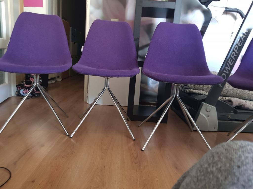 Eetkamerstoelen vh merk Zuiver, Ophalen, Gebruikt