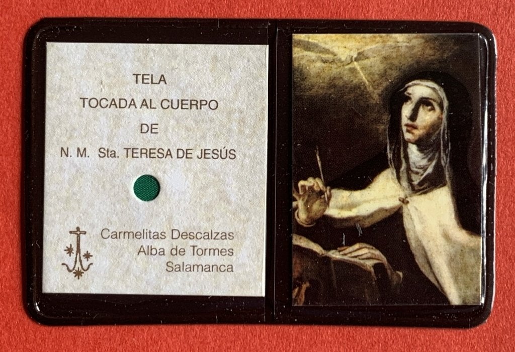Relikwie Reliek Theresia van Avila, Ophalen of Verzenden, Gebruikt, Kaart of Prent, Christendom | Katholiek
