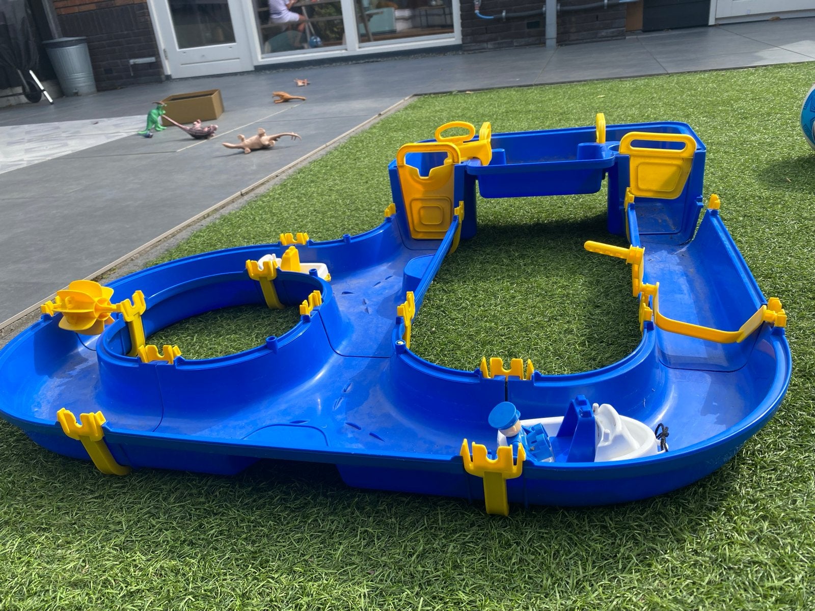 Aquaplay waterbaan met bootjes en poppetjes, Ophalen, Gebruikt